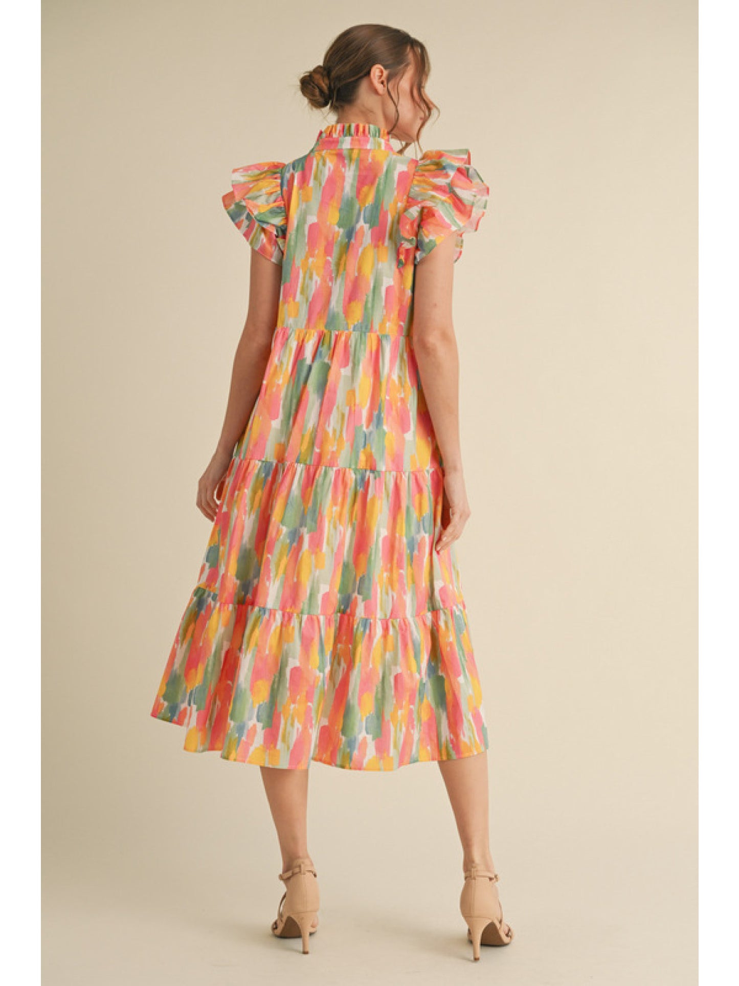 Water Color Cotton Midi