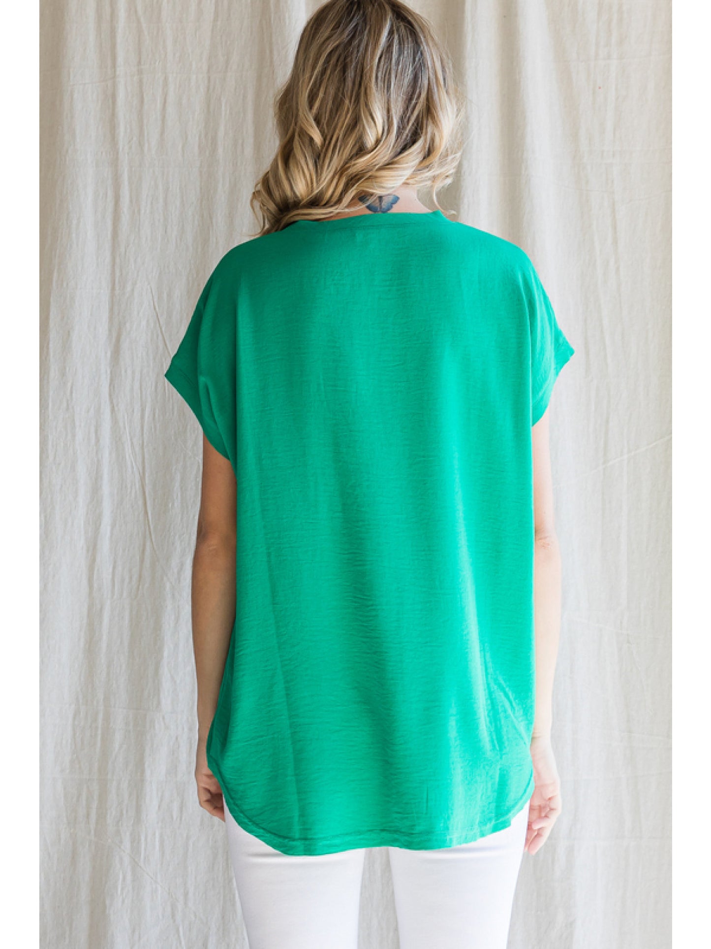 Emerald Dolman Top