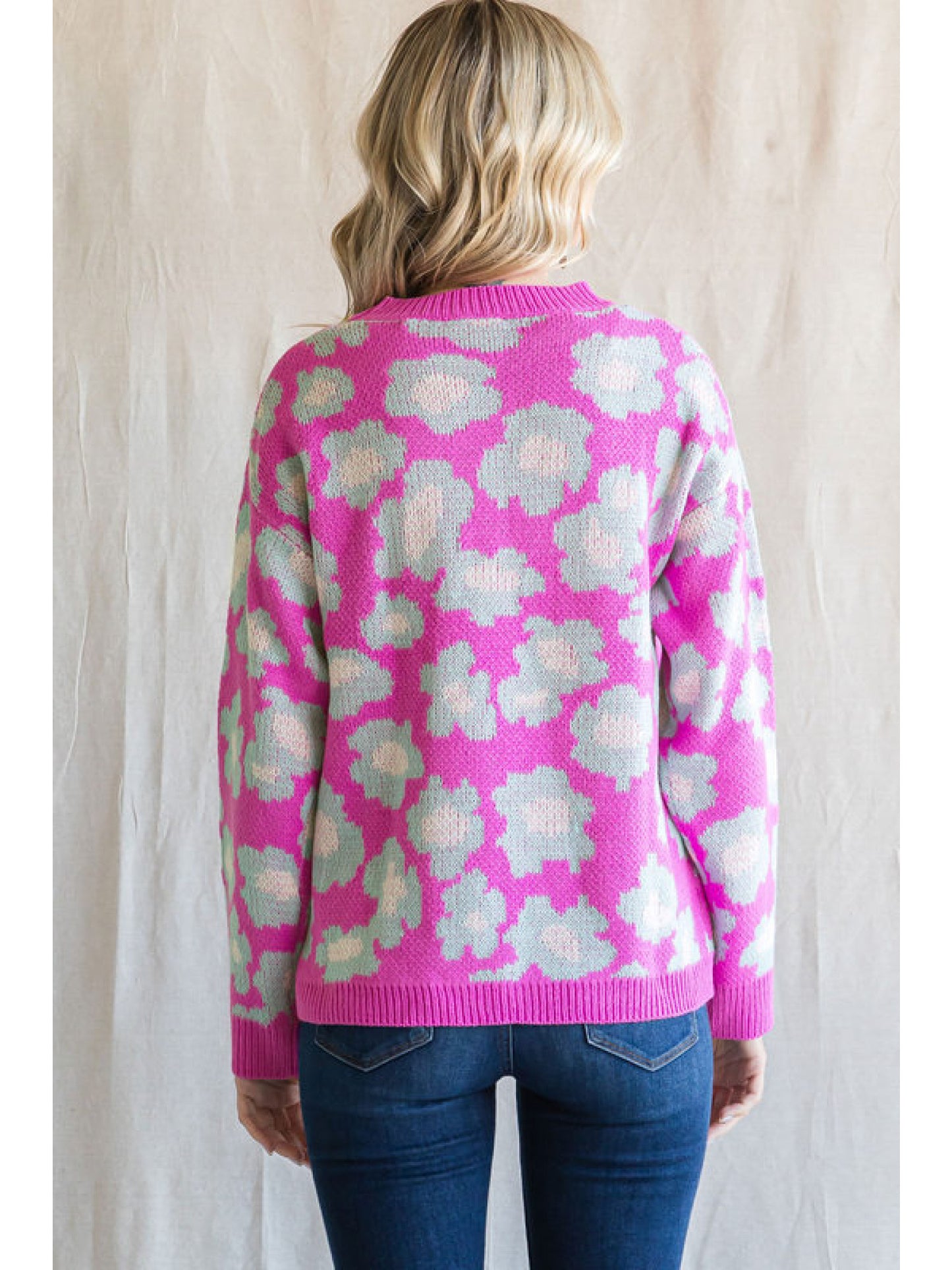 Orchid Floral Sweater