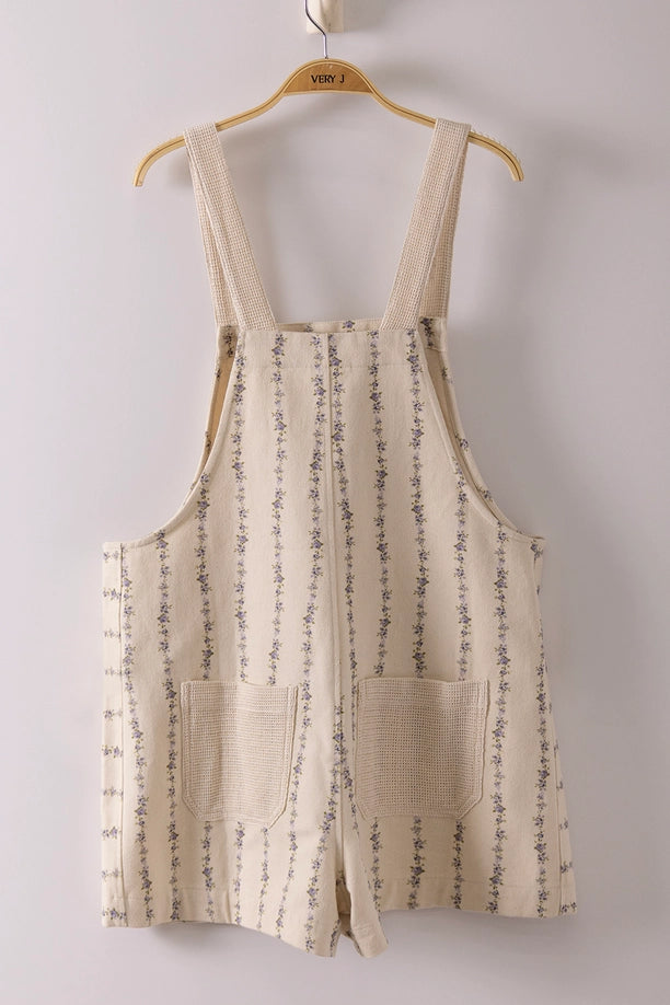 Floral Print Casual Overall (Lavendar)