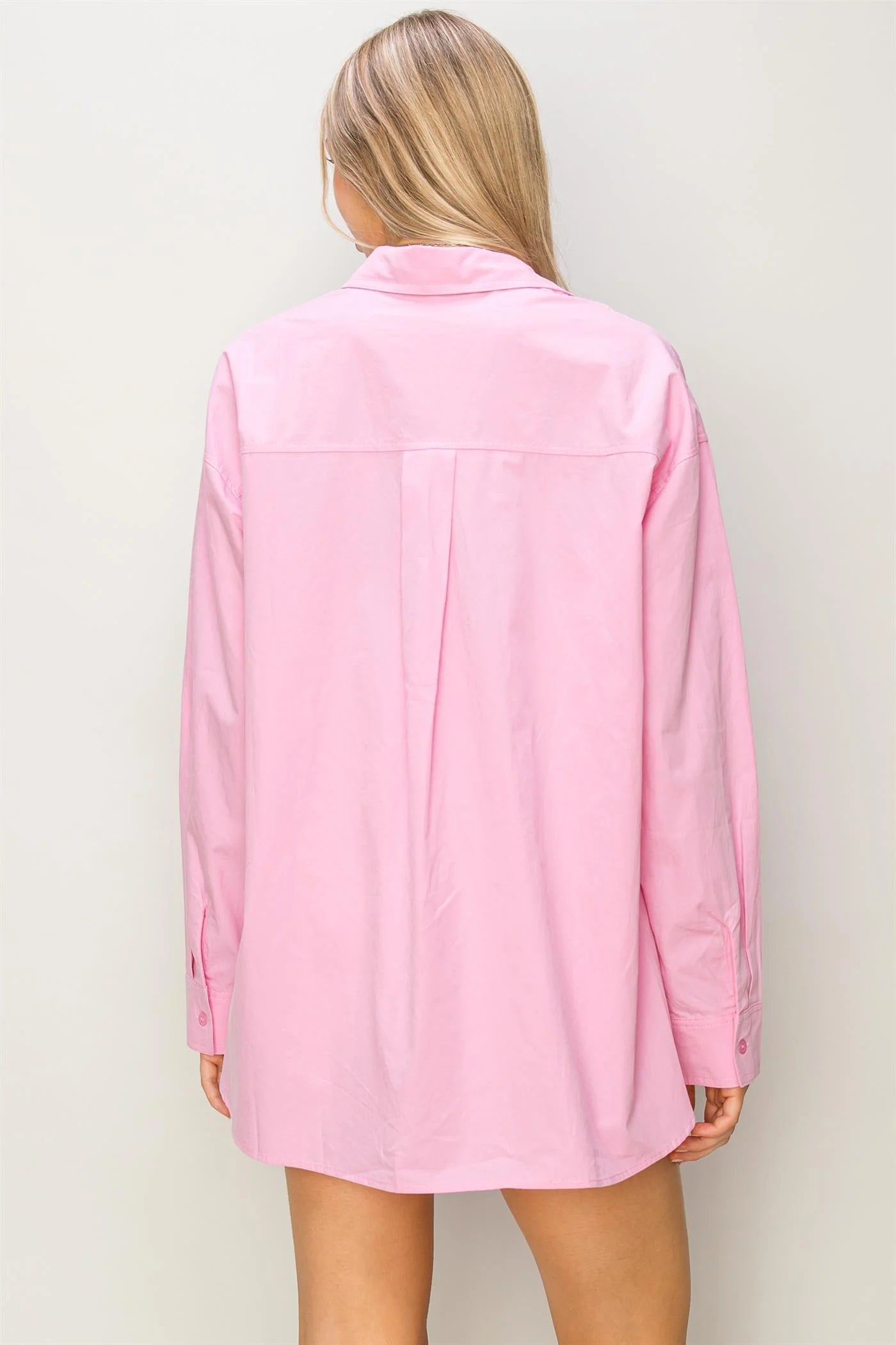 PINK POPLIN SHIRT