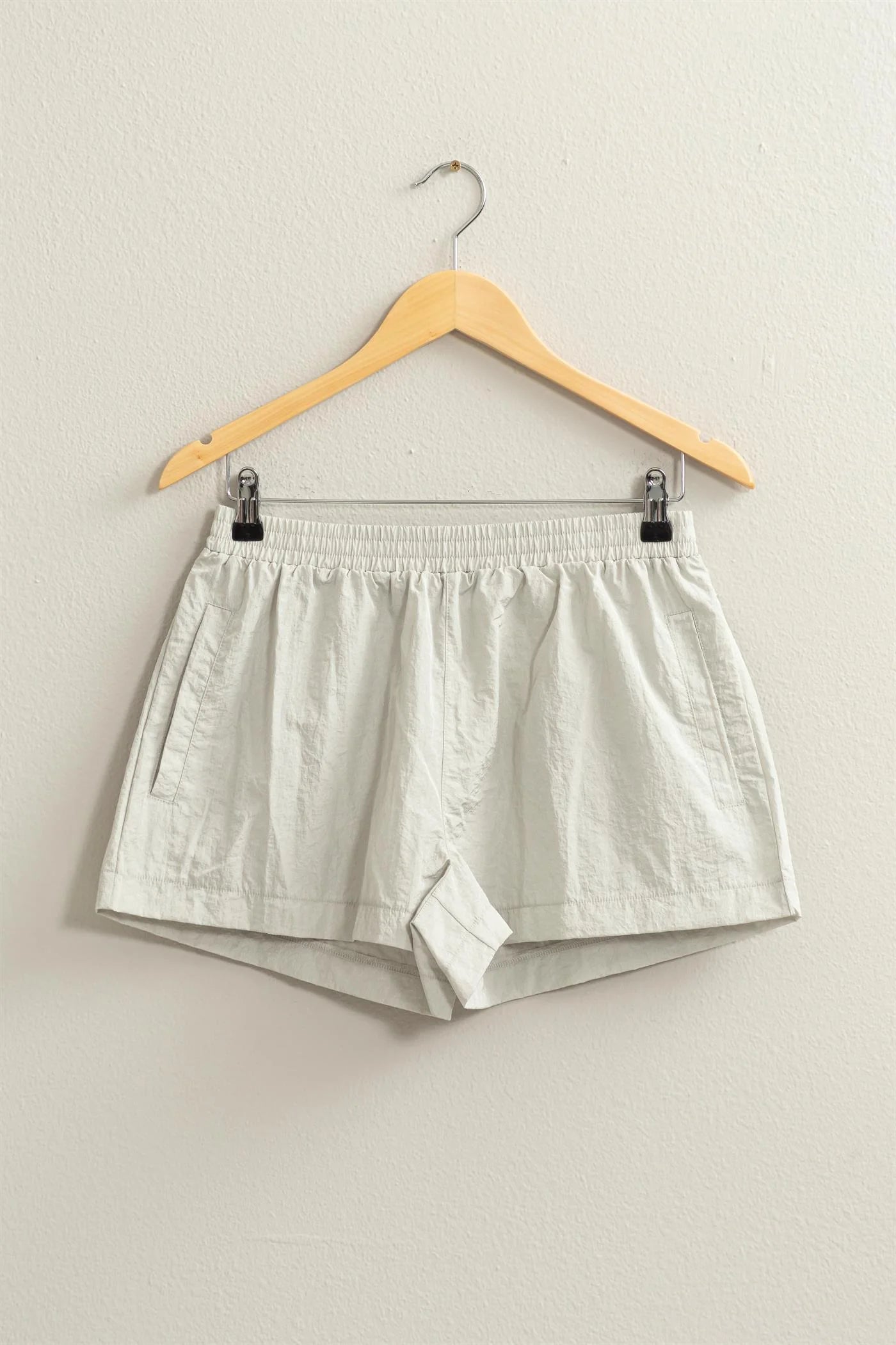 MID WAIST NYLON SHORTS