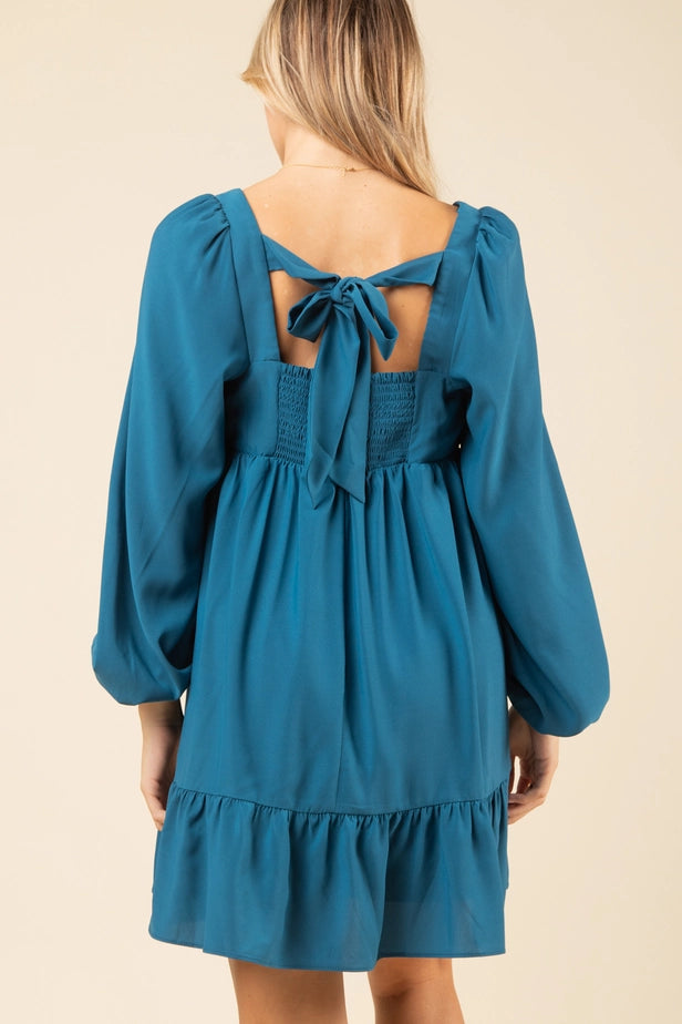 Backless Holiday Party Mini Dress