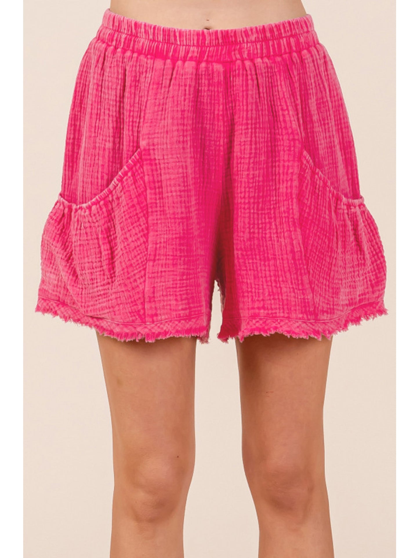 Pink Gauze Shorts