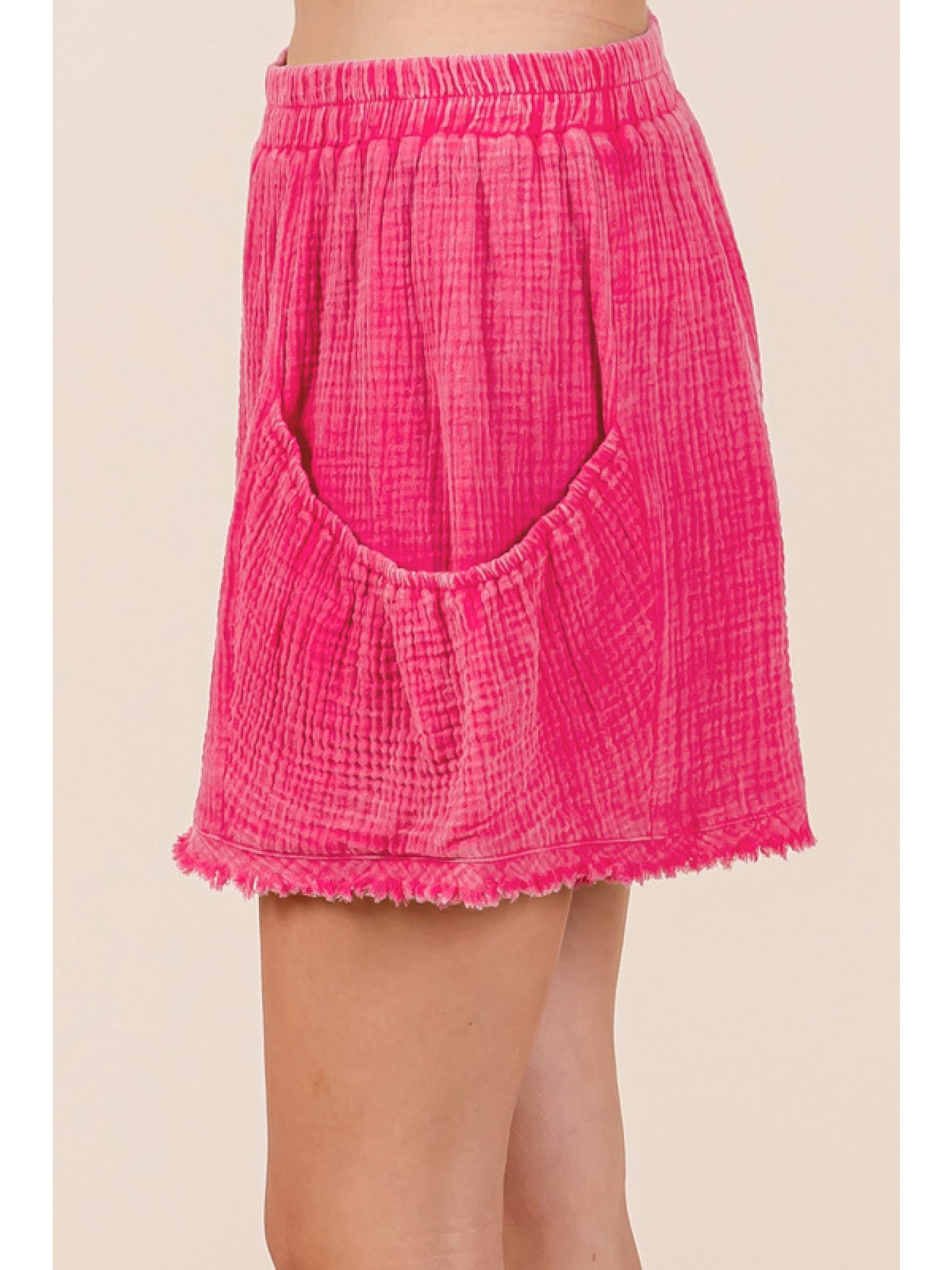 Pink Gauze Shorts