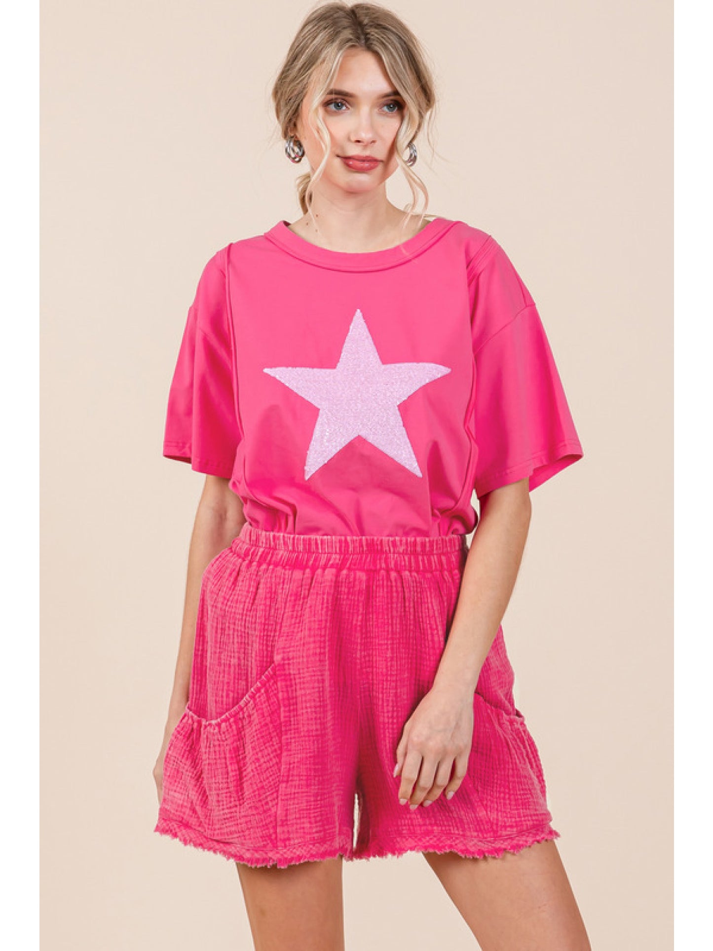 Pink Gauze Shorts