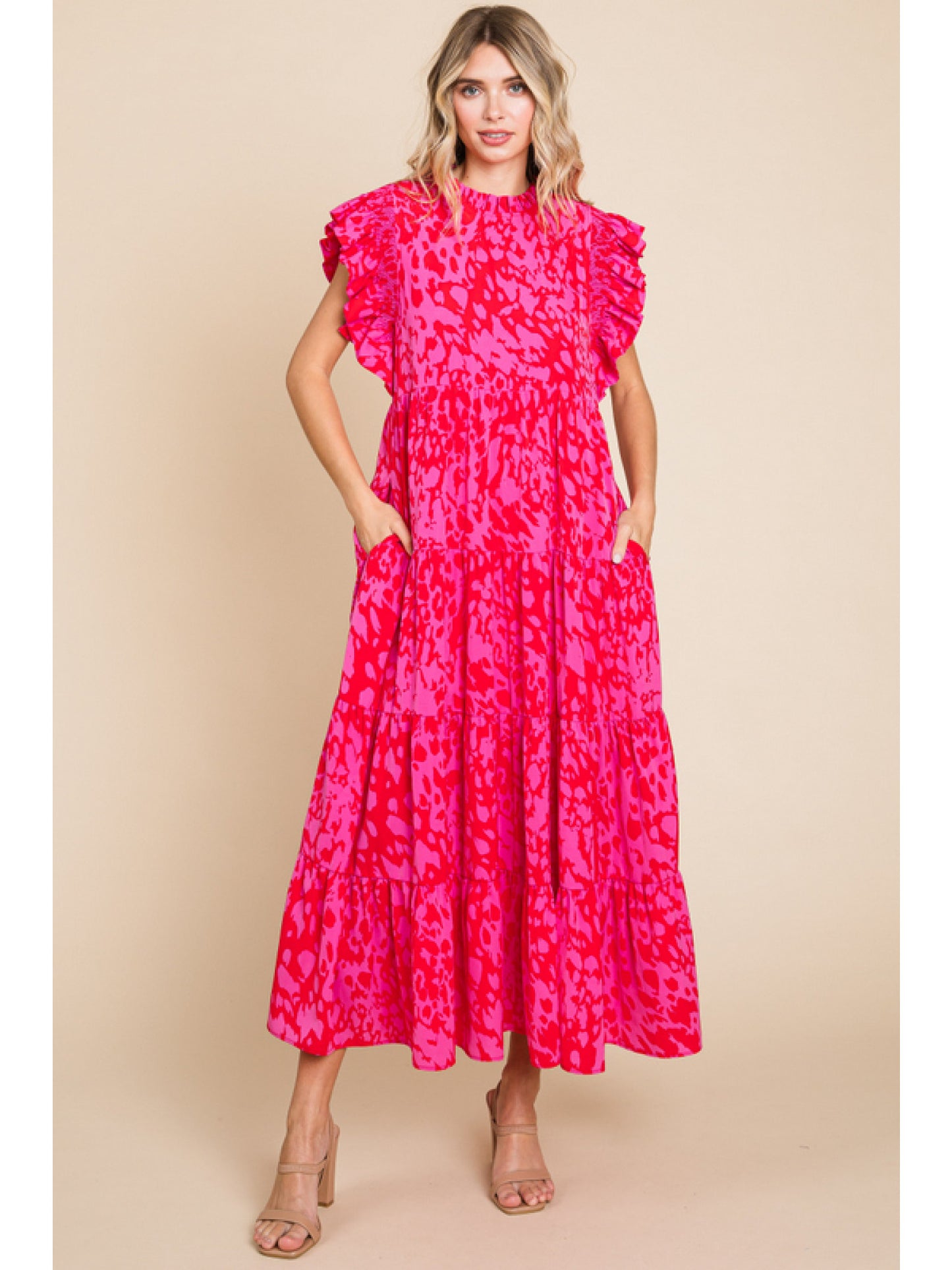 Pink and Red Maxi