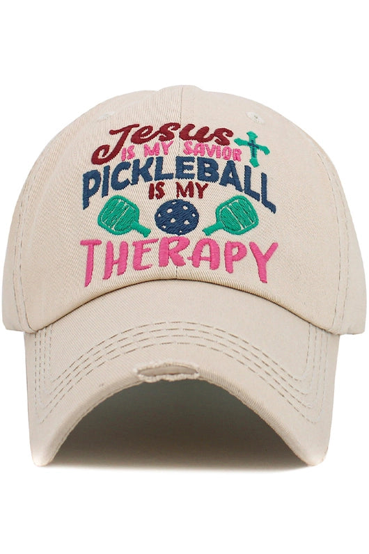 Jesus Is My Savior Pickleball Vintage Baseball Cap