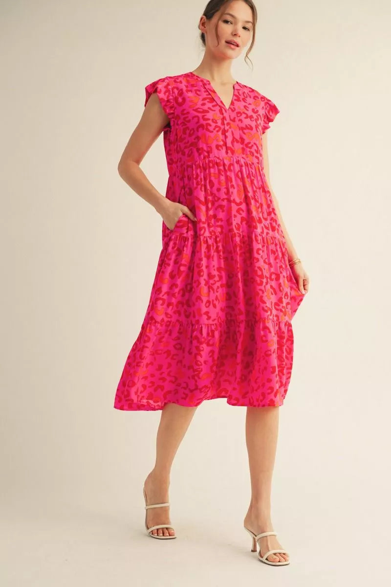 Pink on Pink Midi Dress