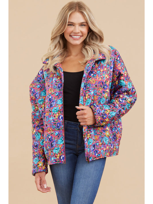 Floral Quilted Puffer Jacket