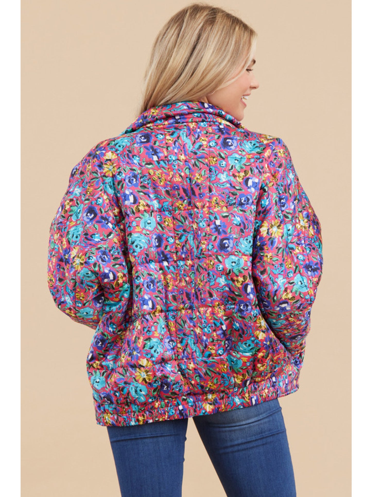 Floral Quilted Puffer Jacket