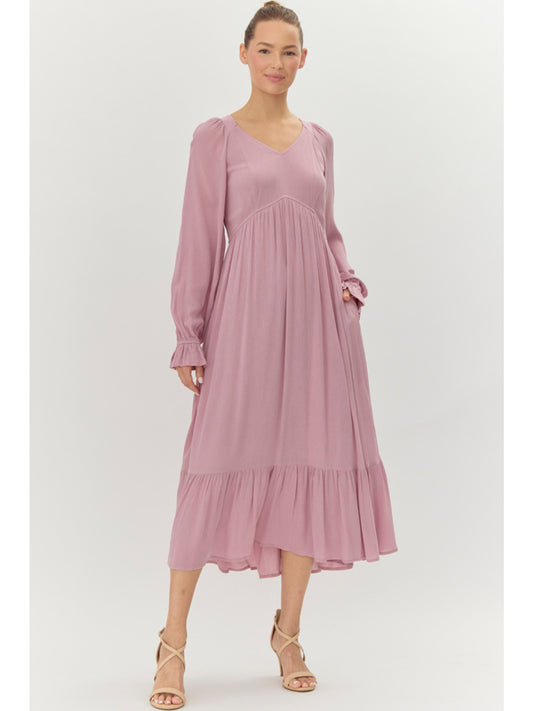 Mauve Poet Sleeve Maxi