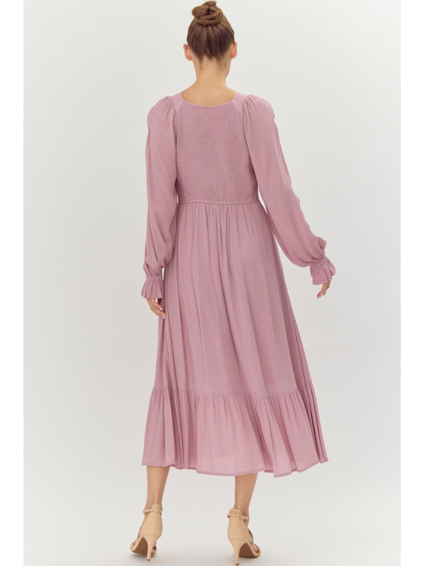 Mauve Poet Sleeve Maxi