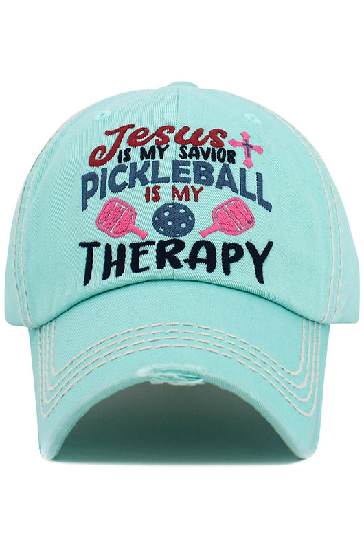 Jesus Is My Savior Pickleball Vintage Baseball Cap