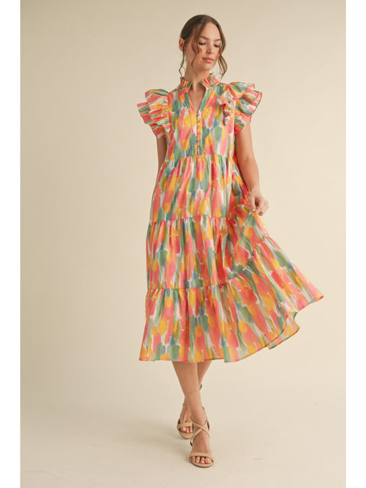 Water Color Cotton Midi