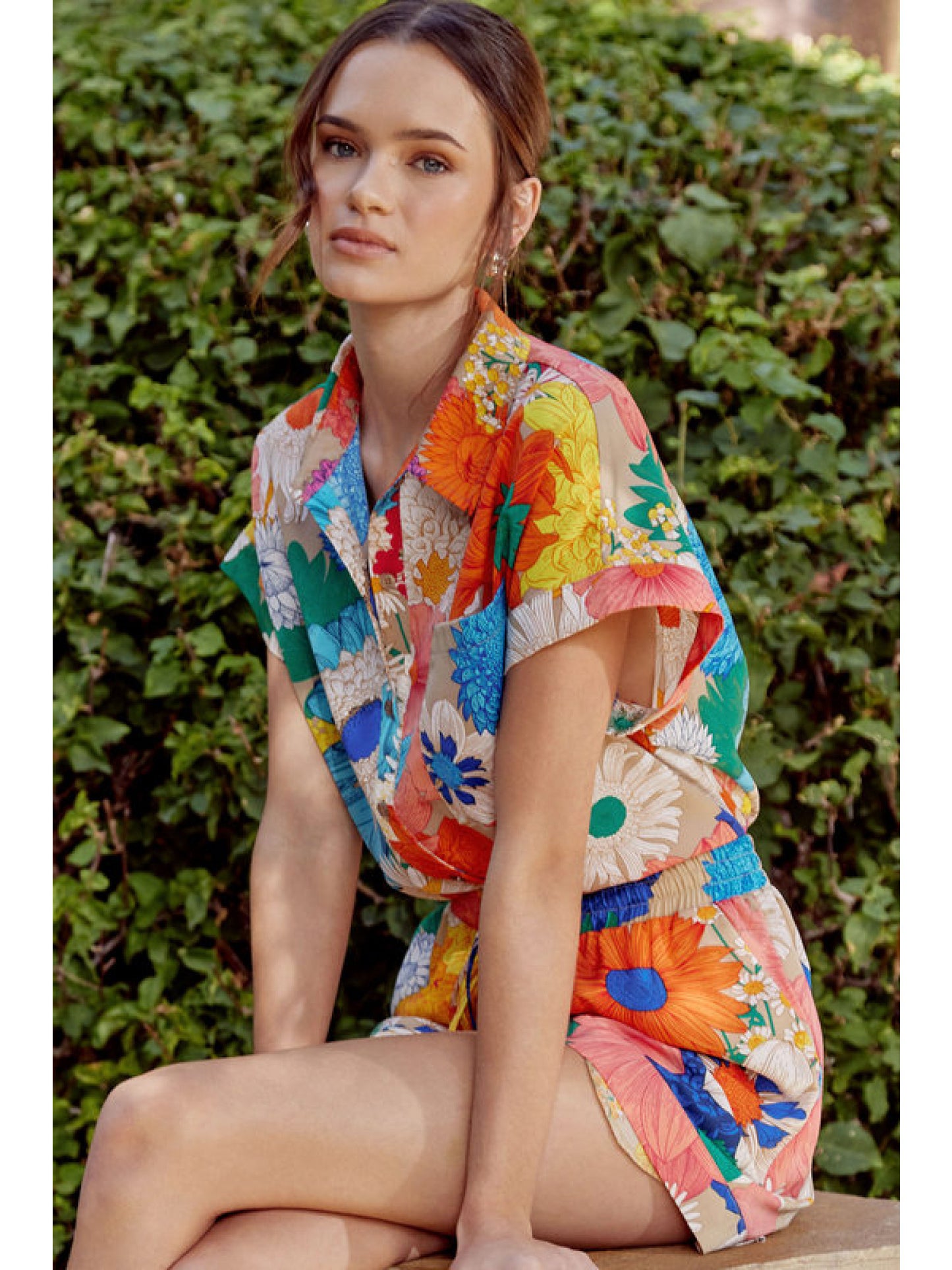 Tropical Print Top