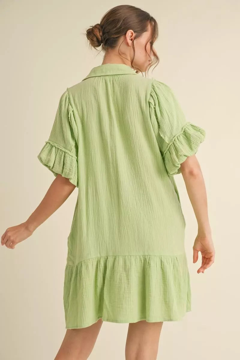 Collard Gauze Dress