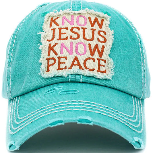 Know Jesus Know Peace Cap