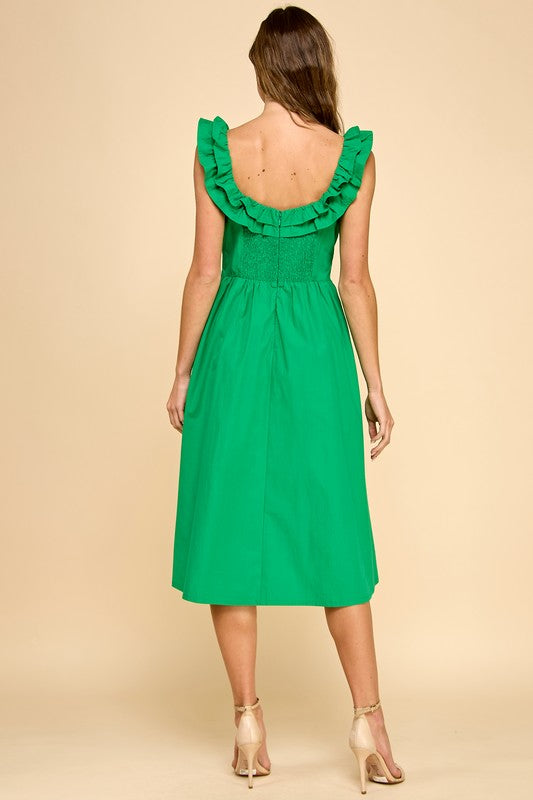 Kelley Green Button Down Dress