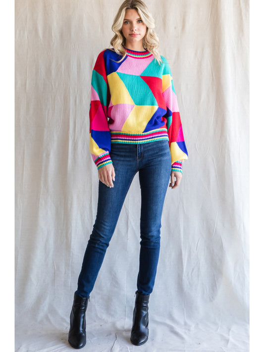 Geo Print Sweater
