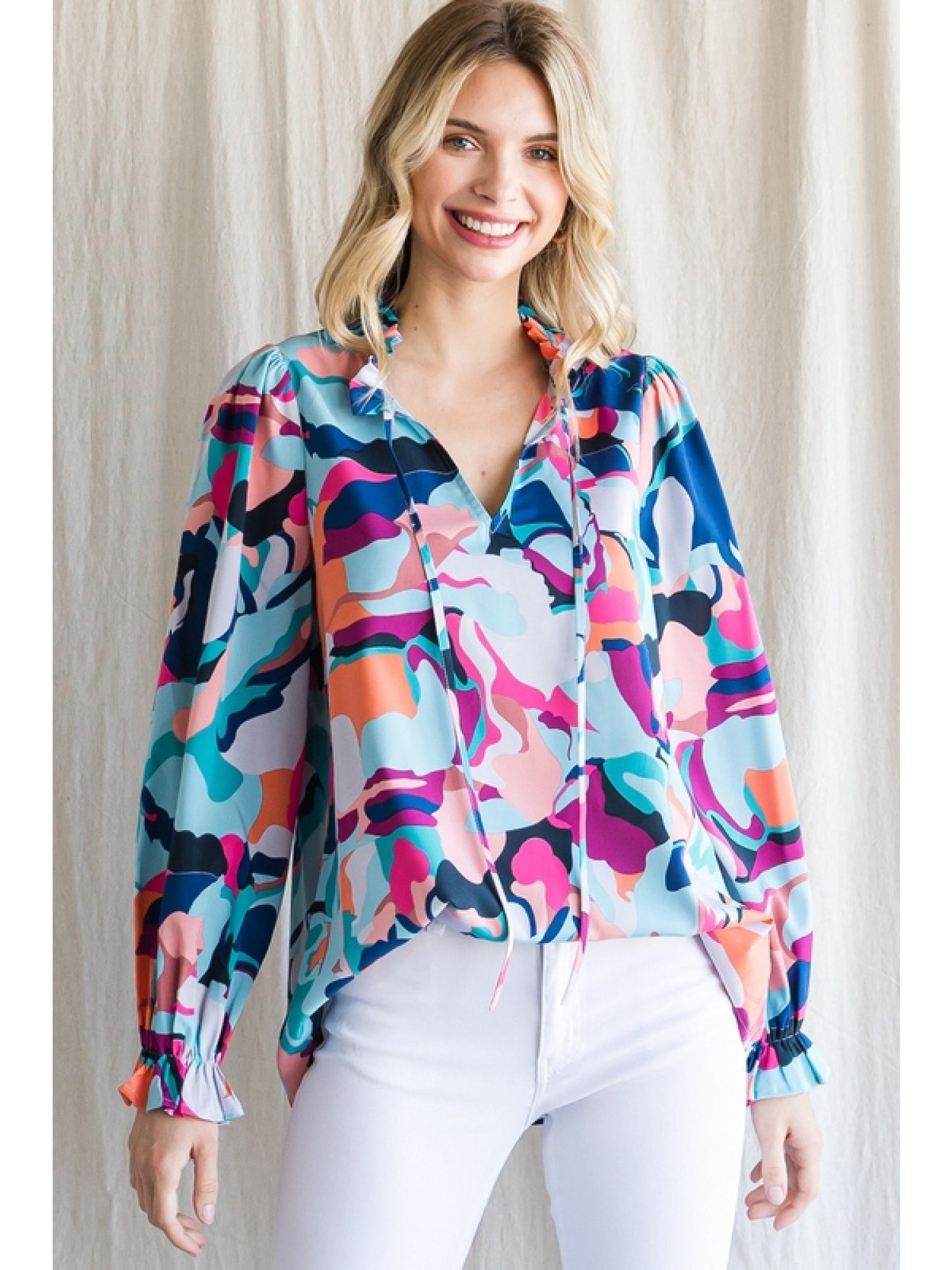 Multi-Color Navy Long Sleeve