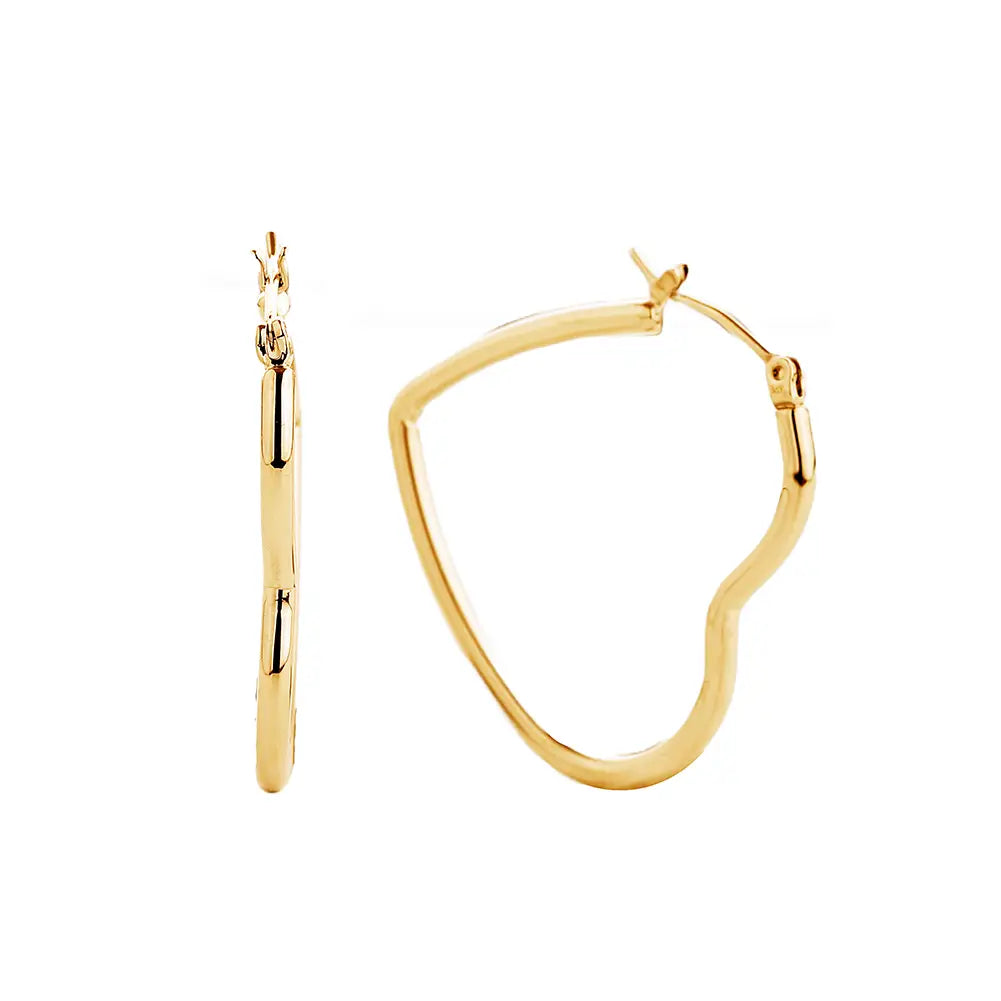 14K Gold/White Gold Dipped Heart Shape Pin Catch