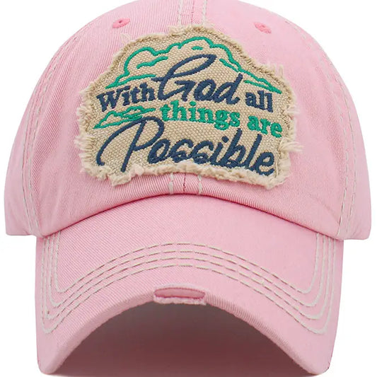With God All Things Are Possible Vintage Cap