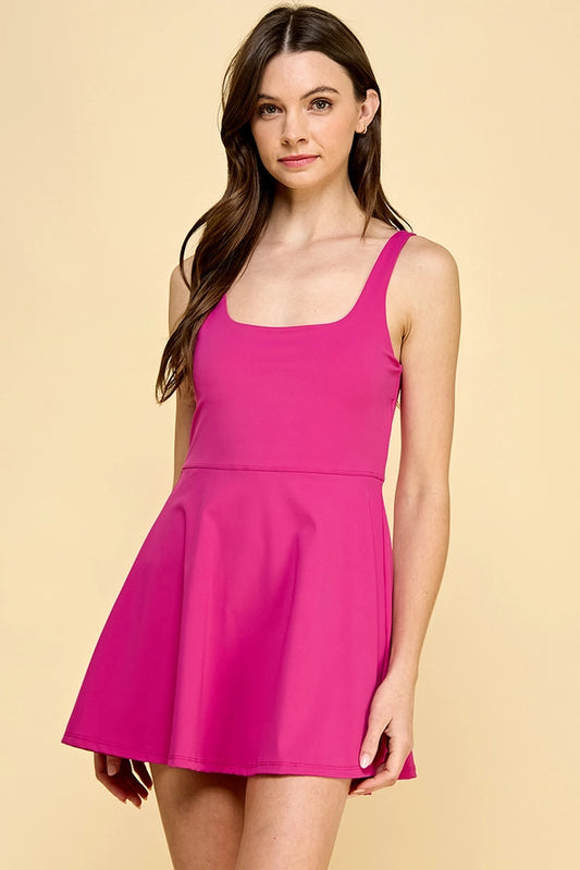 Pink Sleeveless Athletic Dress