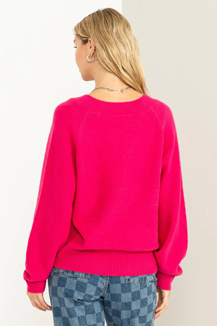 TRY ME OUT LONG SLEEVE SWEATER