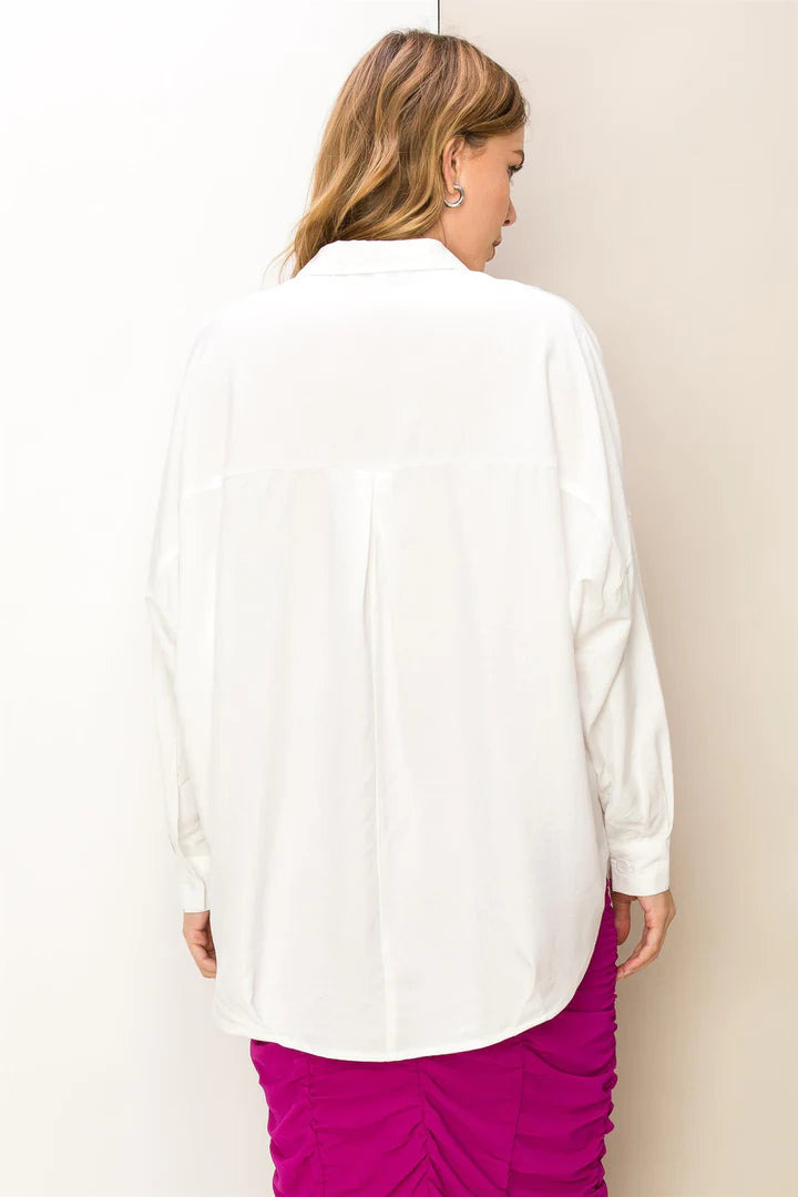 CASUALLY CUTE PARTIAL PLACKET TOP