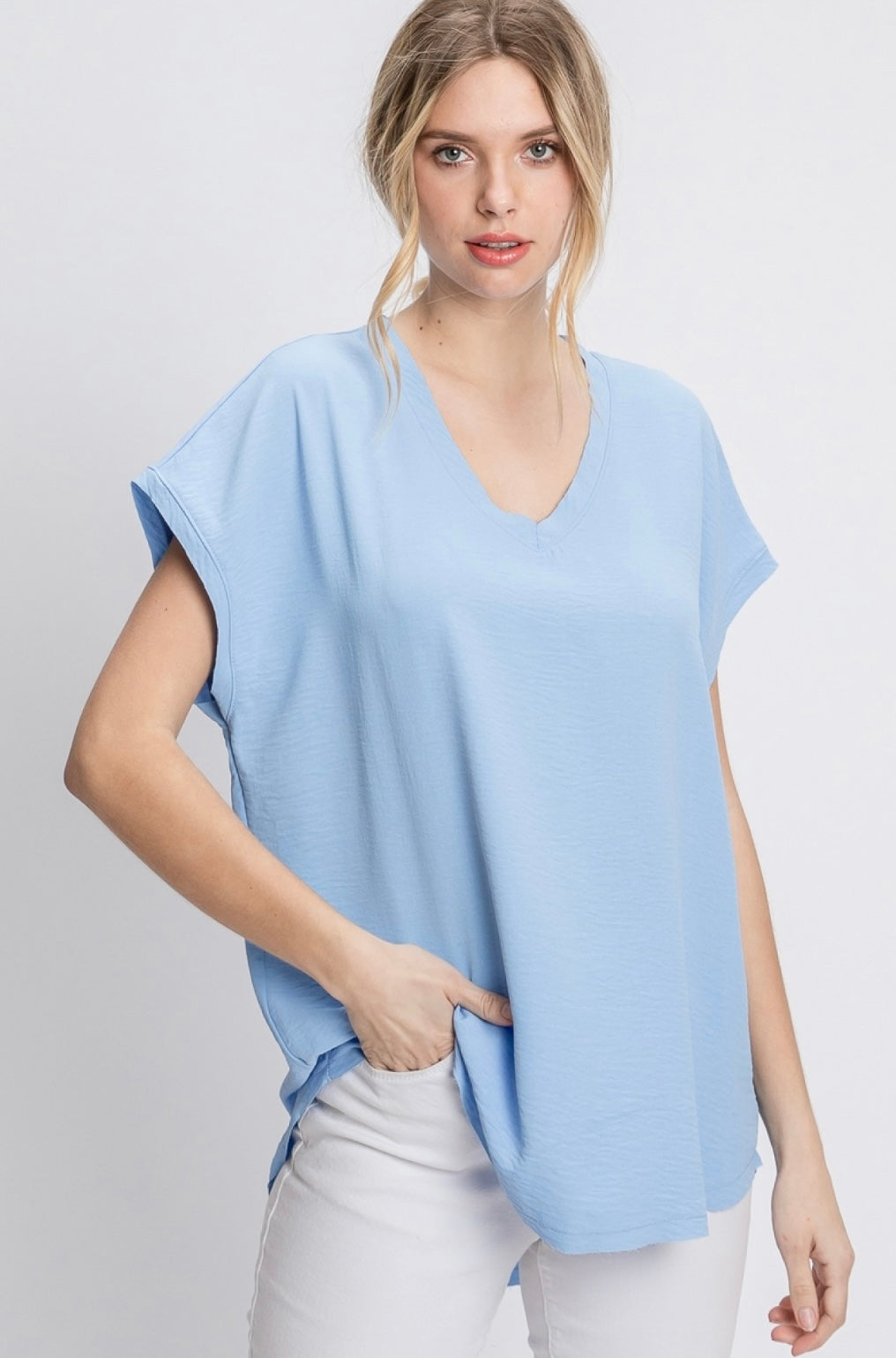 Sky Blue Dolman Top