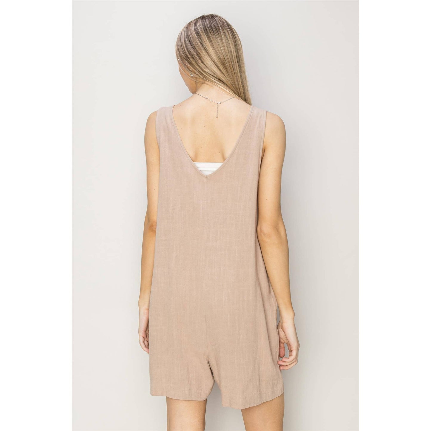 LINEN SLEEVELESS ROMPER