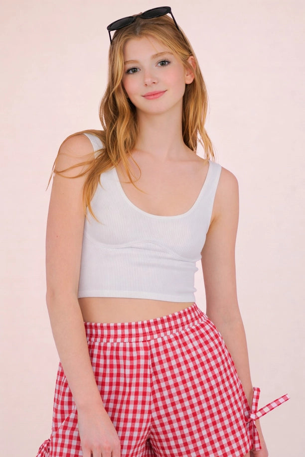 Seamless Ribbed Soft Knit Tank Top