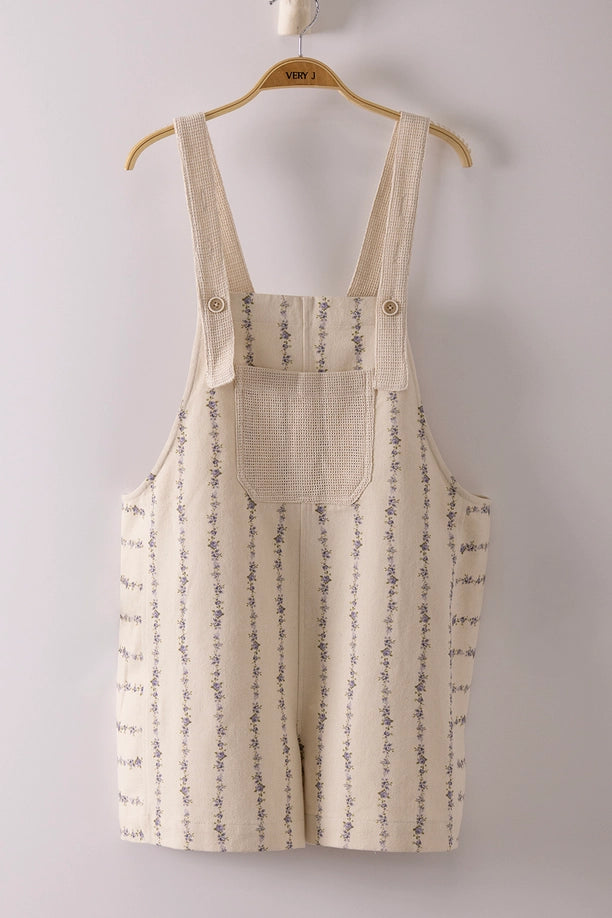 Floral Print Casual Overall (Lavendar)