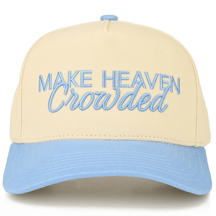 C.C Make Heaven Crowded Letter Embroidered Trucker Hat