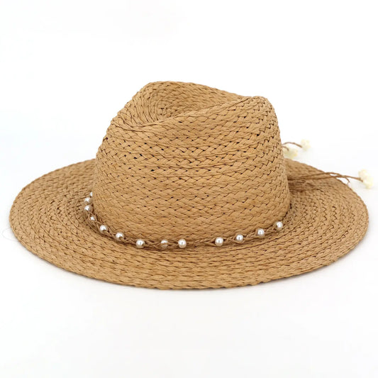 Woven Pearl Band with Flower Beads