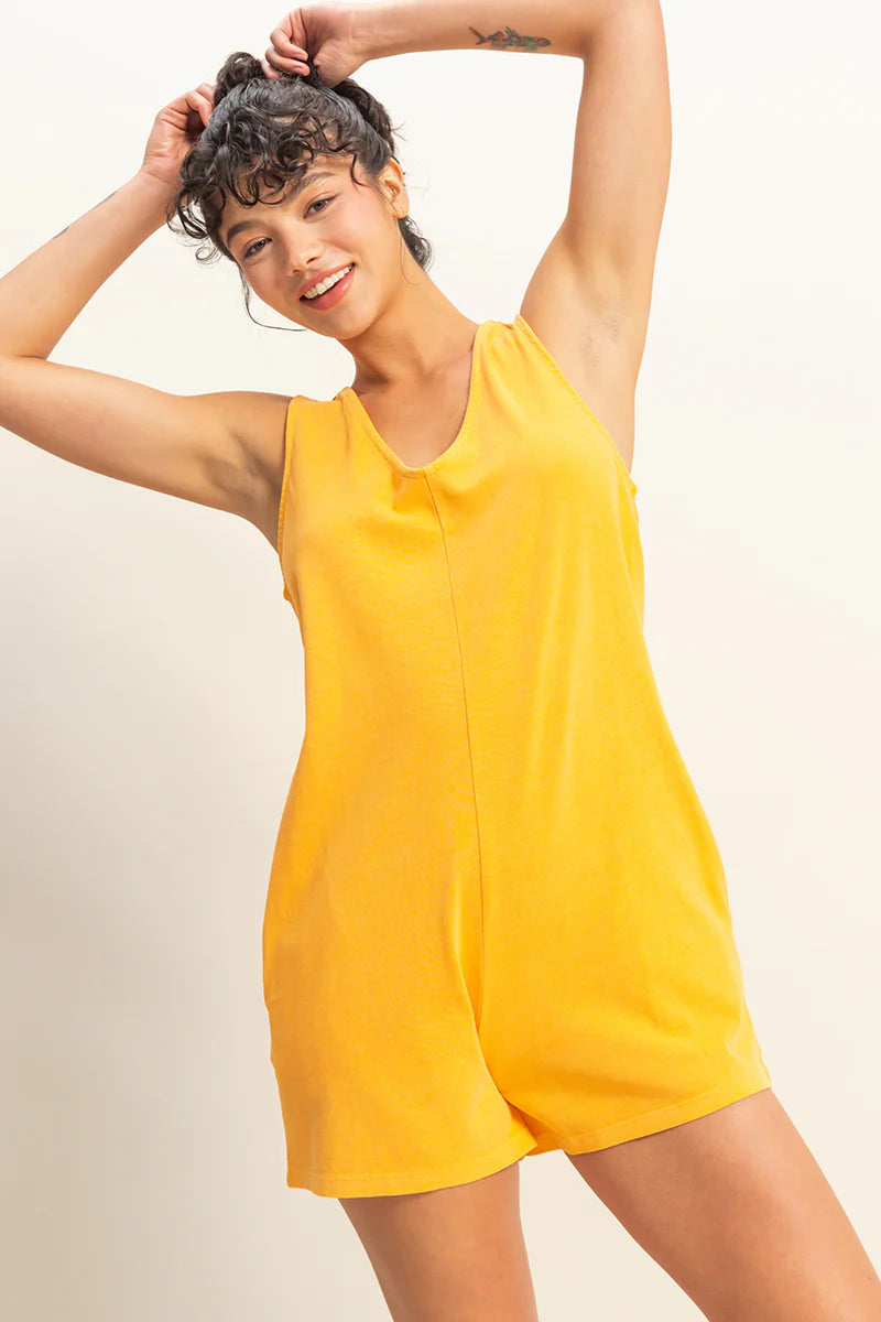 Cotton Romper (Orange)