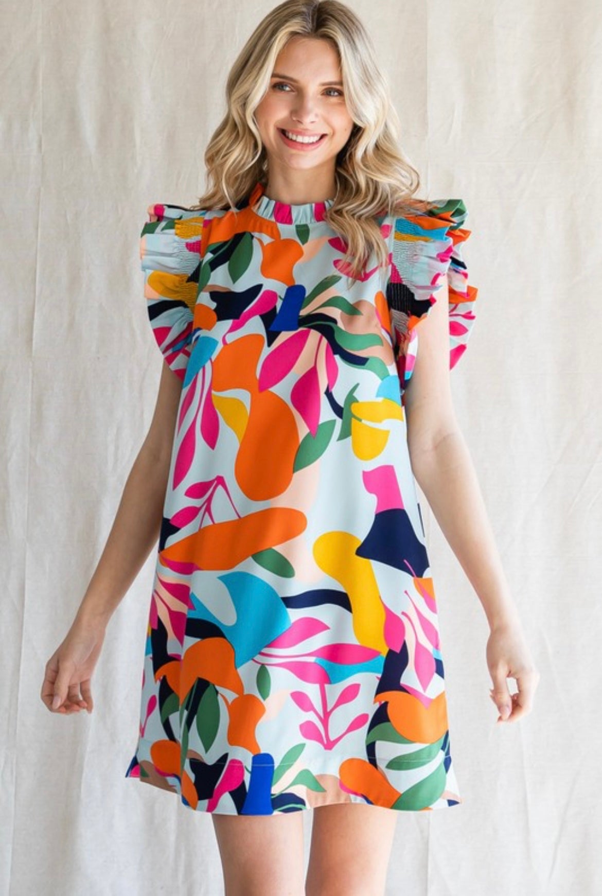 Mint Print Dress