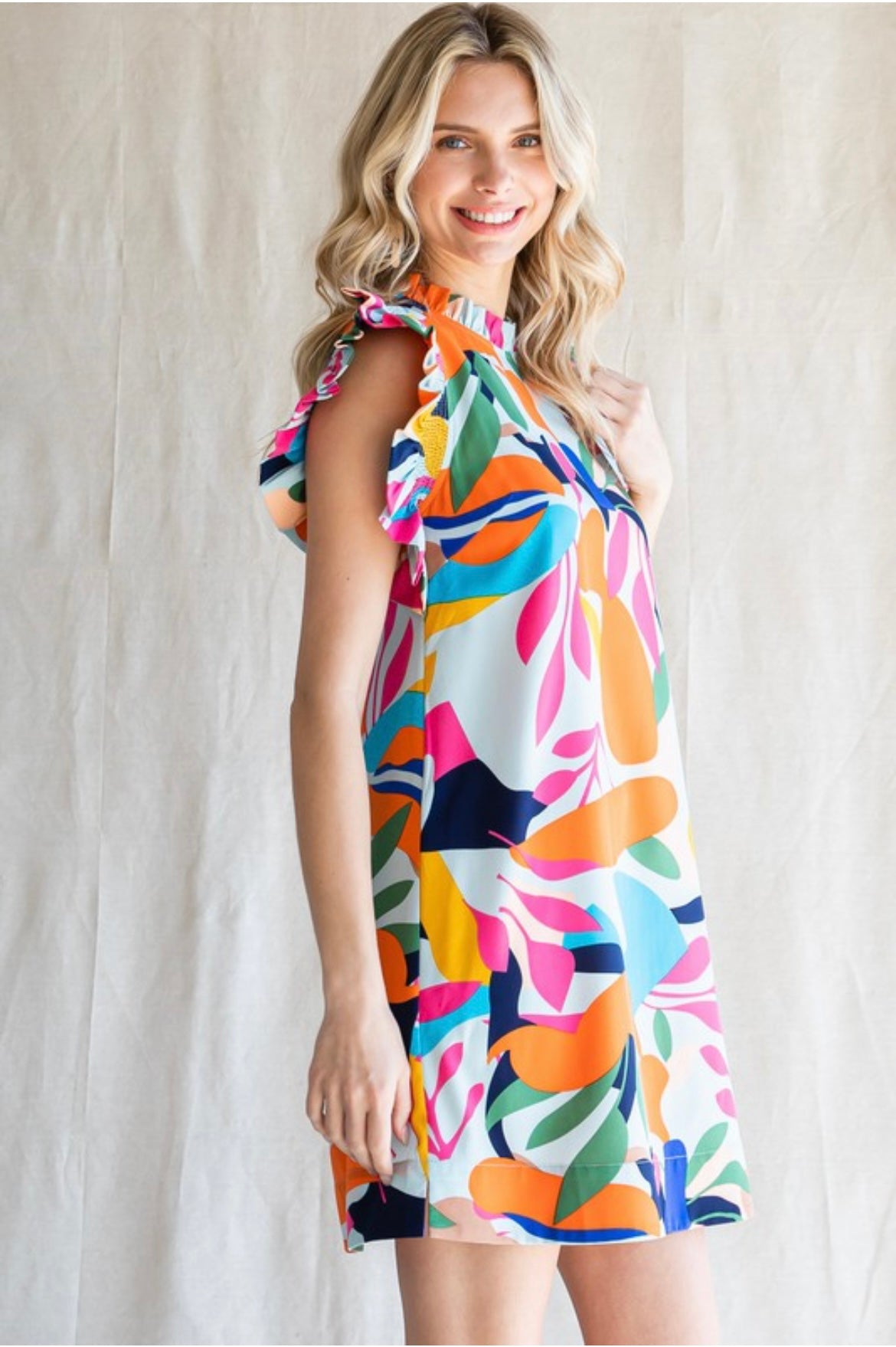 Mint Print Dress