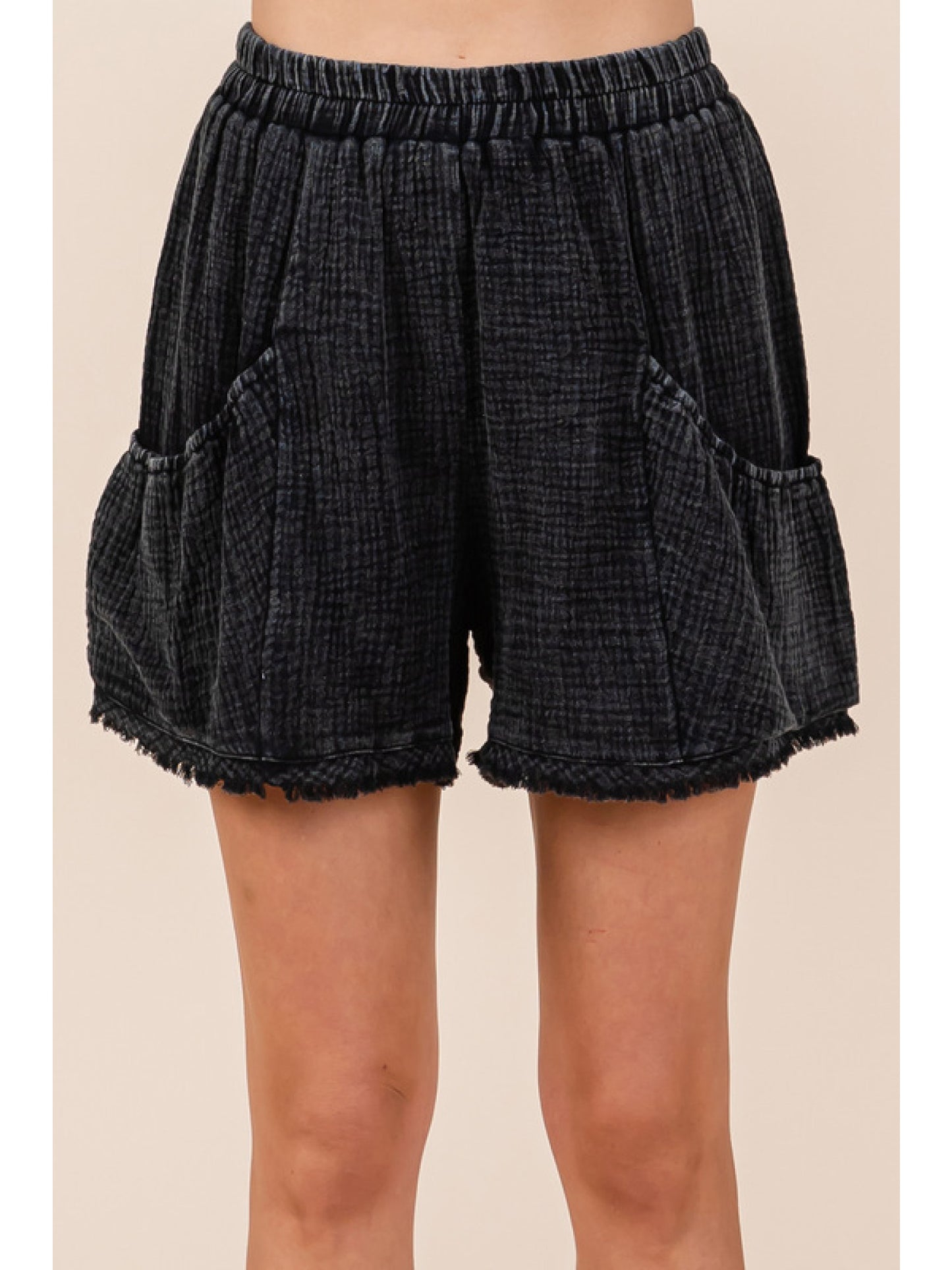 Black Gauze Shorts