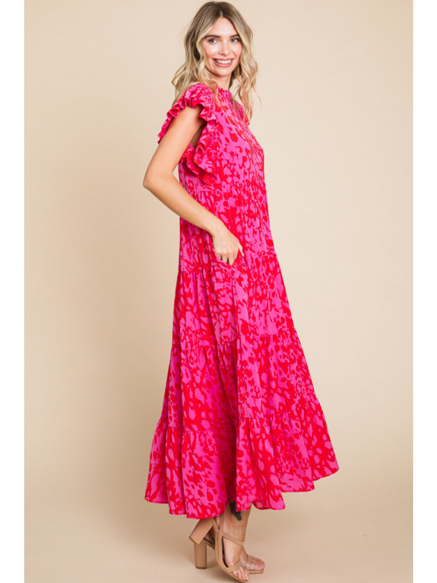 Pink and Red Maxi